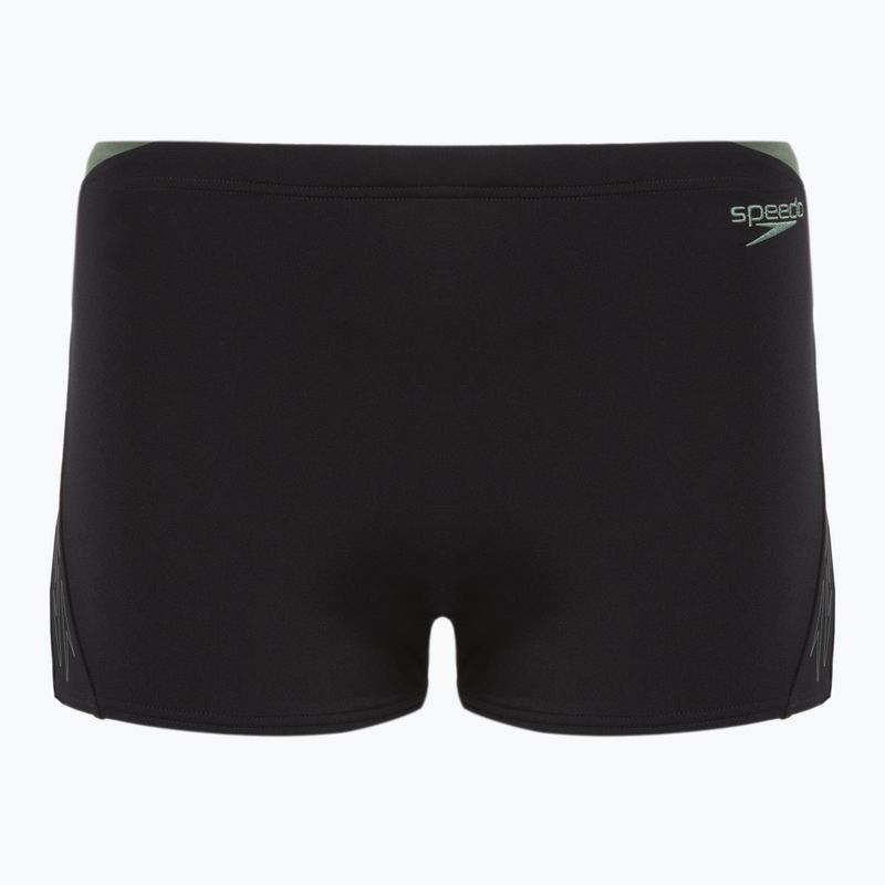 Badehose Herren Speedo HyperBoom Splice Aquashort black/country green