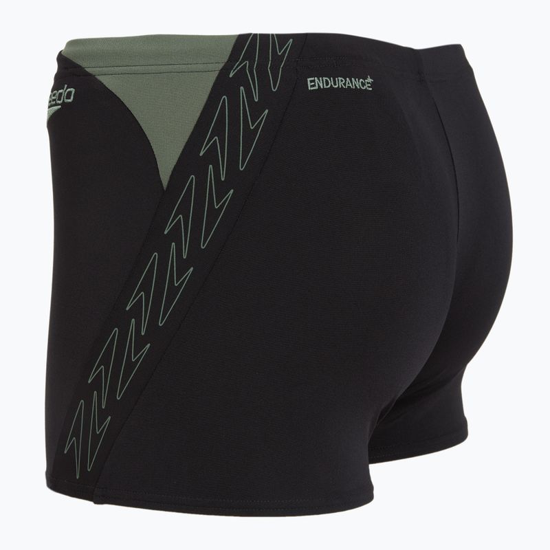 Badehose Herren Speedo HyperBoom Splice Aquashort black/country green 3