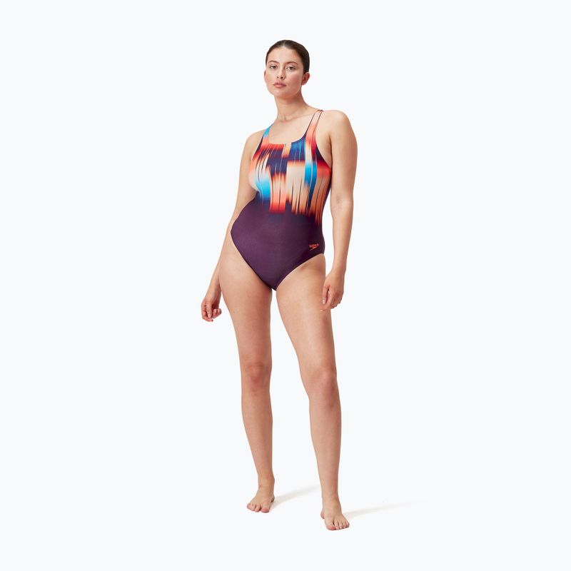 Einteiliger Schwimmanzug Speedo Digital Printed Medalist plum dandy/siren red/nectarine/picton 6