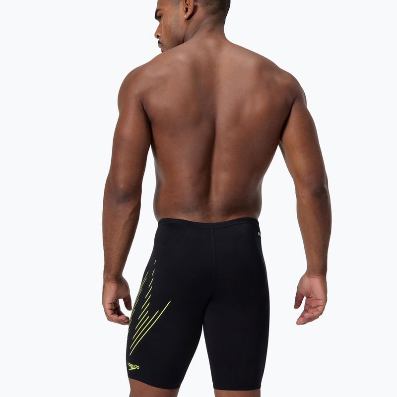 Jammershorts Herren Speedo HyperBoom Placement Jammer black/hyper yellow 2