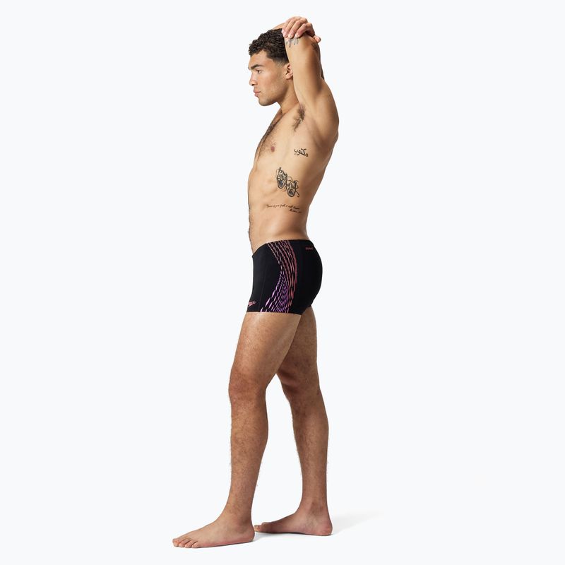 Schwimm-Boxershorts Herren Speedo Tech Panel Aquashort black/coral sands 2