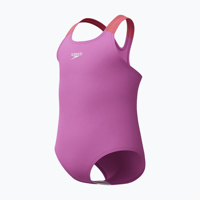 Kinder-Einteiliger Badeanzug Speedo Learn To Swim Medalist Neon Violett 3
