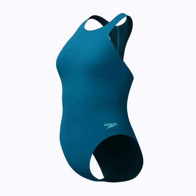 Damen-Einteiler Badeanzug Speedo Racer Zip with Built in Swim Bra dark teal 8