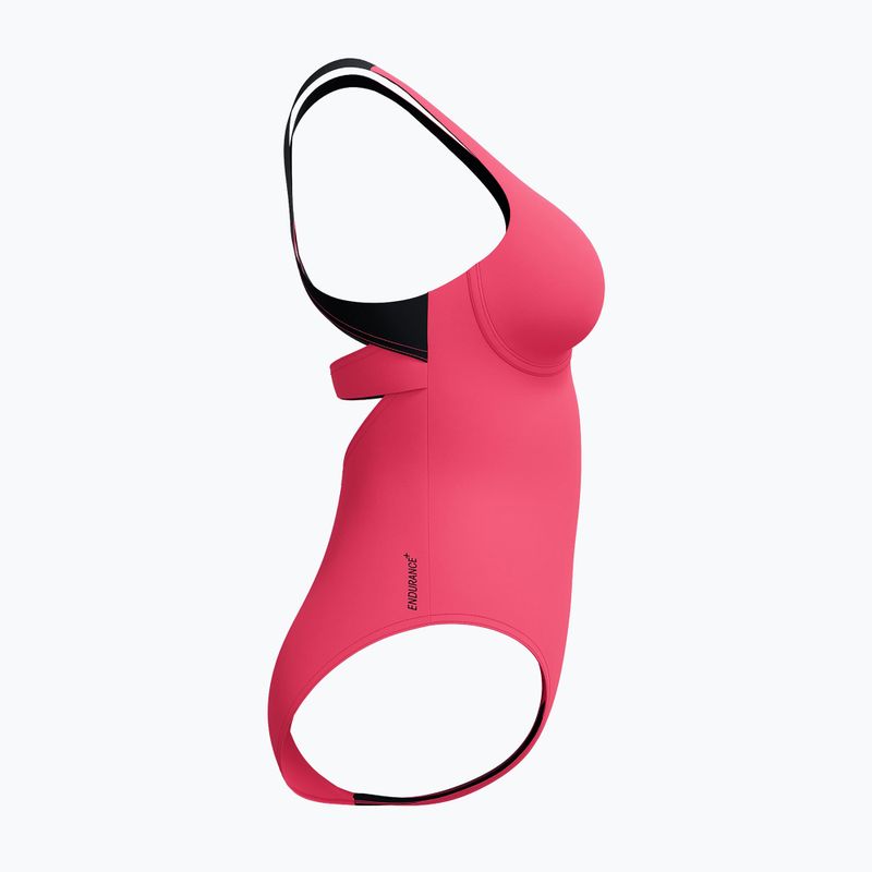 Damen-Einteiler Badeanzug Speedo Flex Band with Swim Bra raspbery fill/vermilion/punch 10