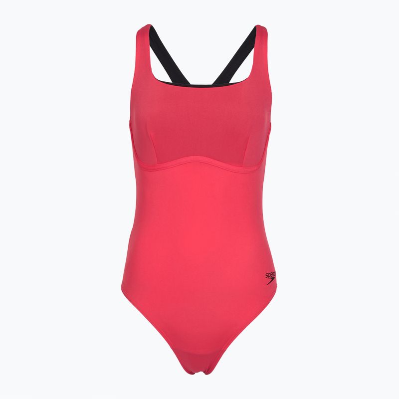 Damen-Einteiler Badeanzug Speedo Flex Band with Swim Bra raspbery fill/vermilion/punch 7