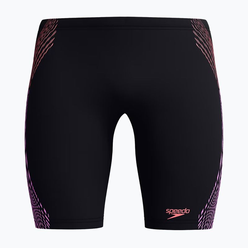 Schwimm-Jammer Herren Speedo Duo Logo Print Mid Jammer black/coral sands/neon violet 5