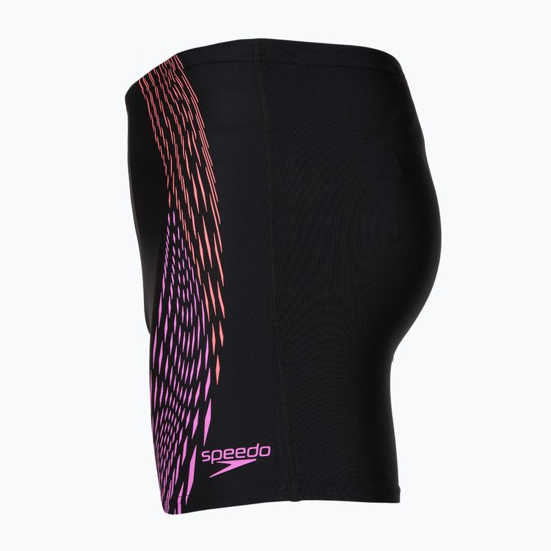 Schwimm-Jammer für Herren Speedo Duo Logo Print Mid Jammer black/coral sands/neon violet 3