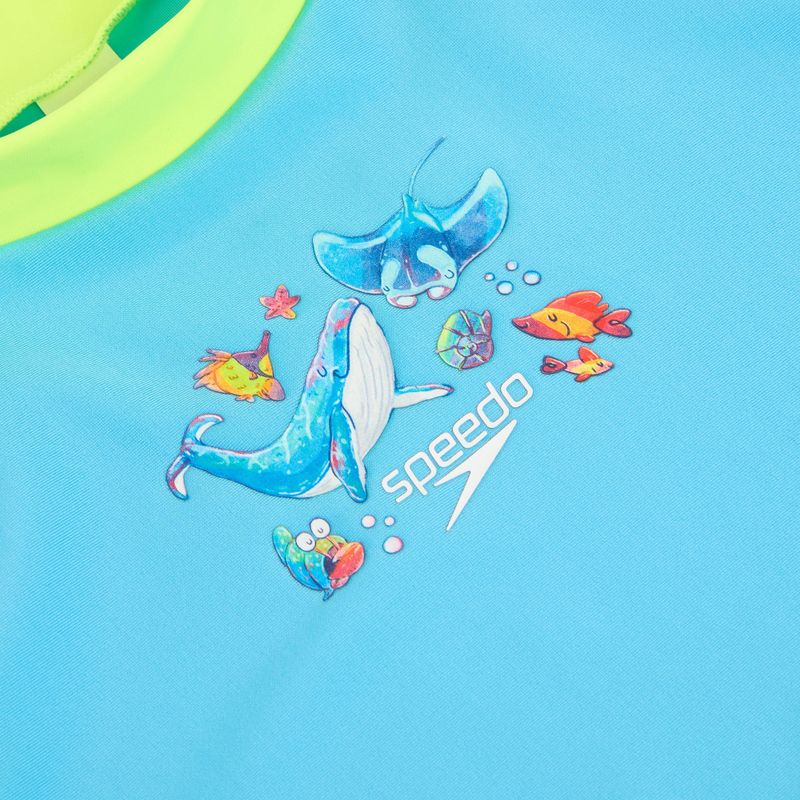 Zweiteiliger Herren-Badeanzug Speedo Learn To Swim Digital Rash Top Set turkish sea 5