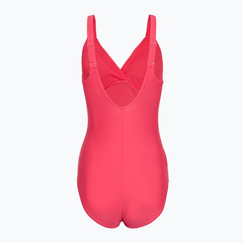 Damen-Einteiler Badeanzug Speedo Shaping Cross Knot raspberry fill/vermilion/punch 2