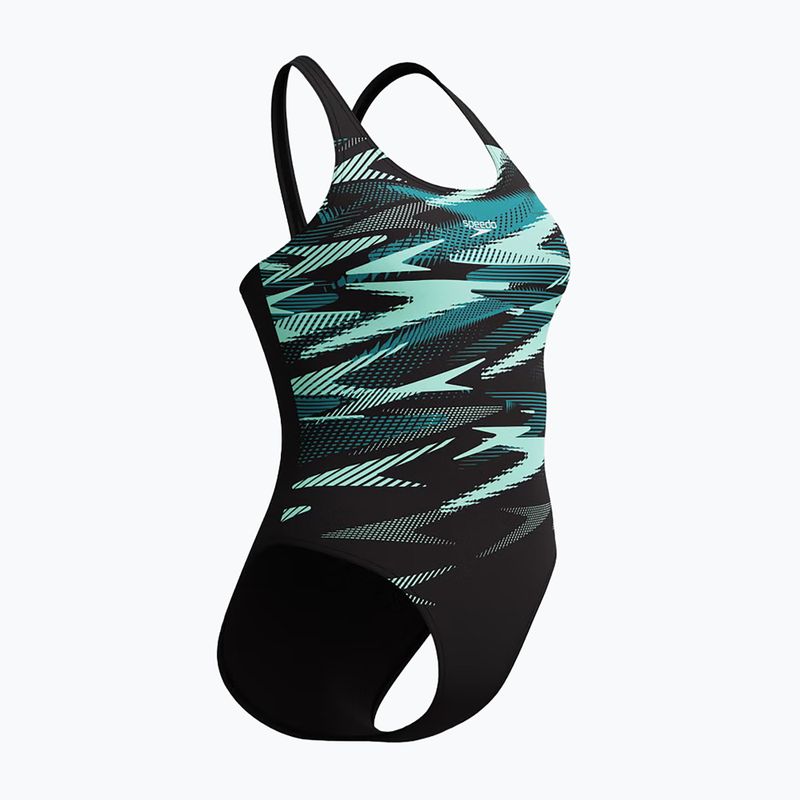 Badeanzug Damen Speedo Hyperboom Placement Muscleback dark teal 3