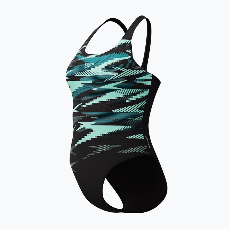 Badeanzug Damen Speedo Hyperboom Placement Muscleback dark teal 4