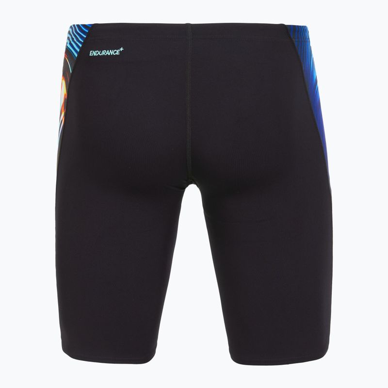 Herren Speedo Placement Digital V-Cut Jammer Badehose lava blur/speedo schwarz 2