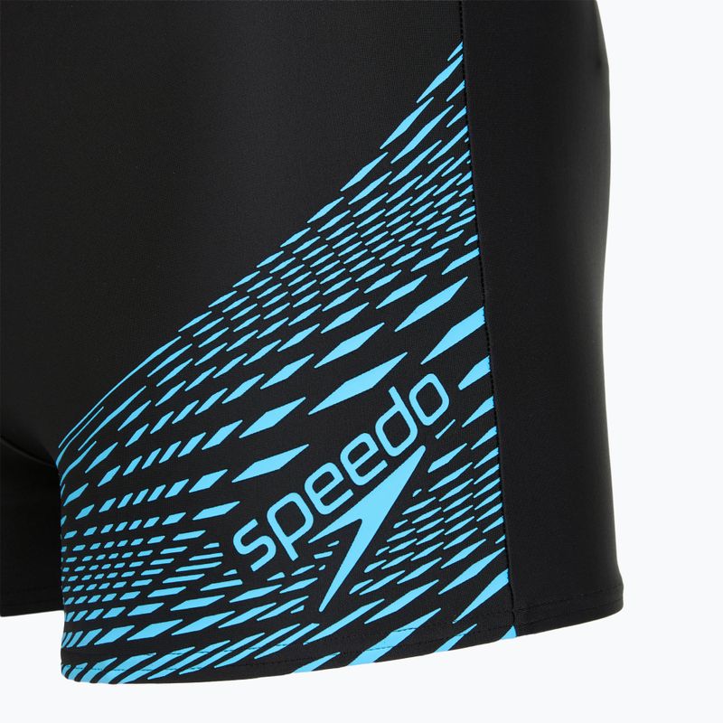 Schwimm-Boxershorts Herren Speedo Medley Logo Aquashort black/picton blue 3