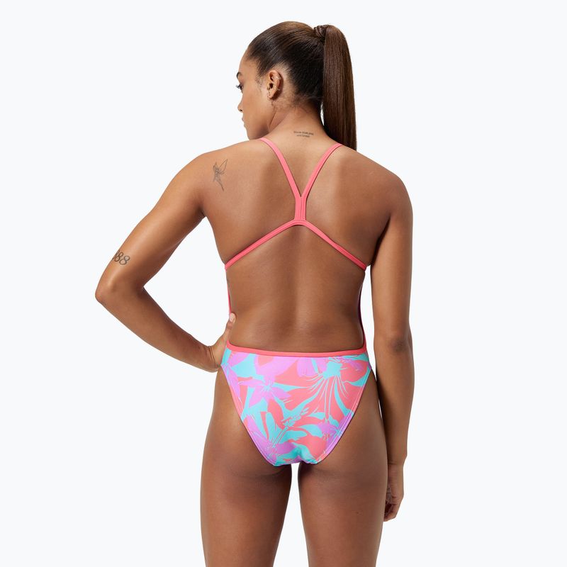 Speedo Damen einteiliger Badeanzug Allover Digital Vback kaluna floral/arctic glass 2