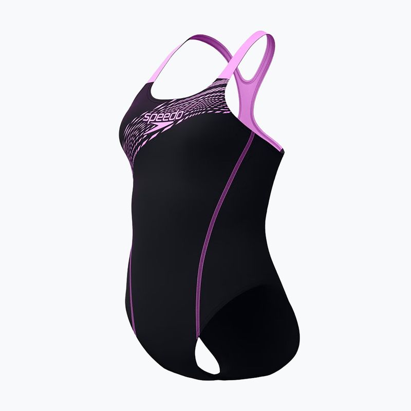Damen Badeanzug Speedo Medley Logo Medalist neon violet 3