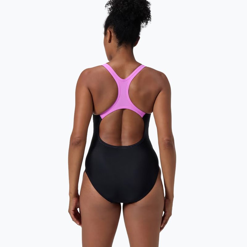 Badeanzug Damen Speedo Medley Logo Medalist neon violet 7