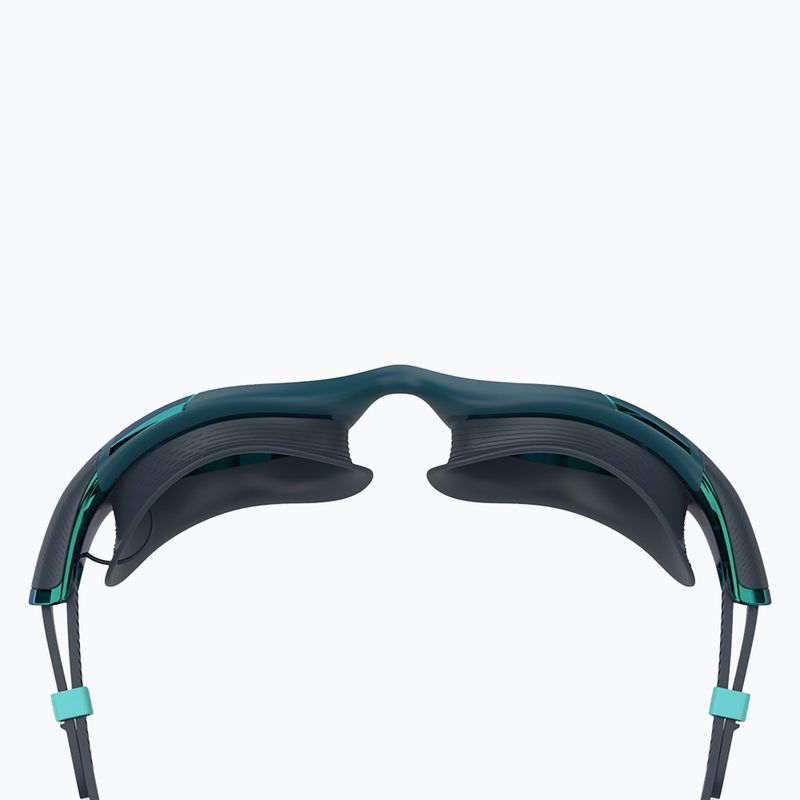 Speedo Biofuse 2.0 Mirror Schwimmbrille für Damen, dunkelgrau / kobalt / smaragdgrüner Spiegel 3