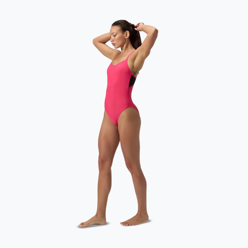 Damen-Einteiler Badeanzug Speedo Solid Racerback raspberry fill/vermilion/punch 2