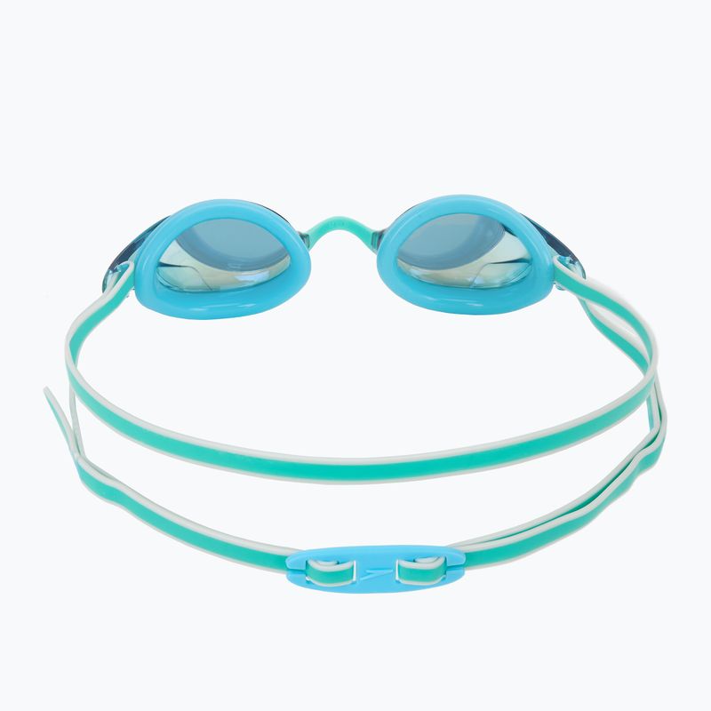 Schwimmbrille Damen Speedo Vanquisher 3.0 Mirrored bachelor button/celeste/gold mirror 4