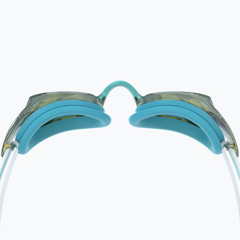 Schwimmbrille Damen Speedo Vanquisher 3.0 Mirrored bachelor button/celeste/gold mirror 2
