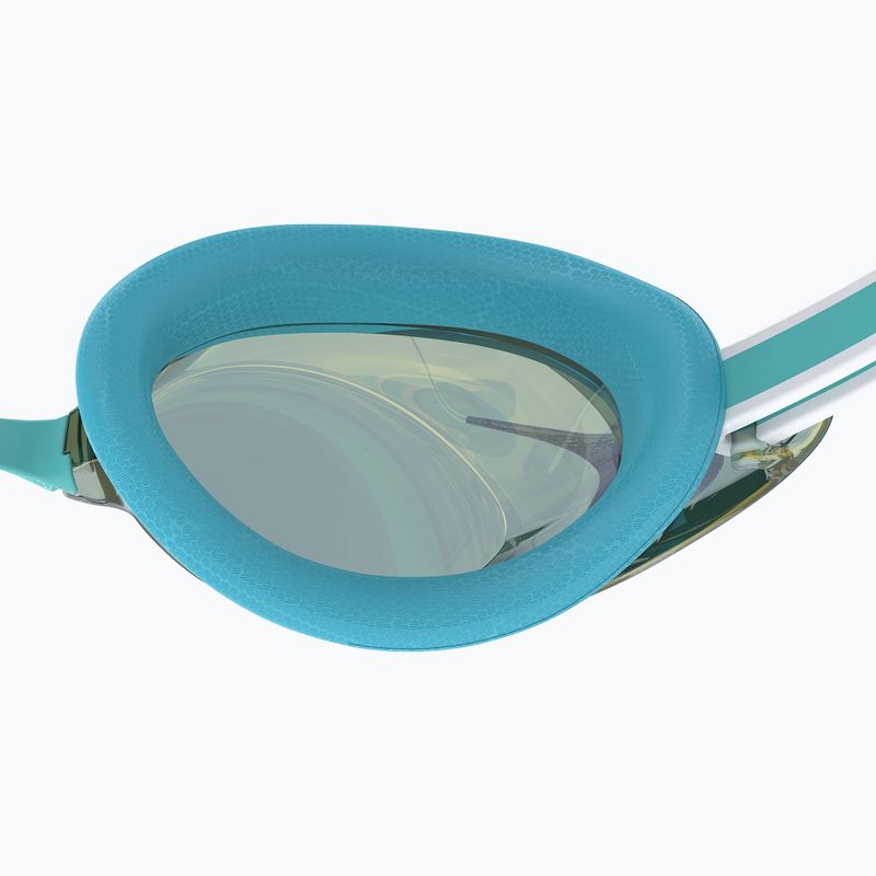 Schwimmbrille Damen Speedo Vanquisher 3.0 Mirrored bachelor button/celeste/gold mirror 5
