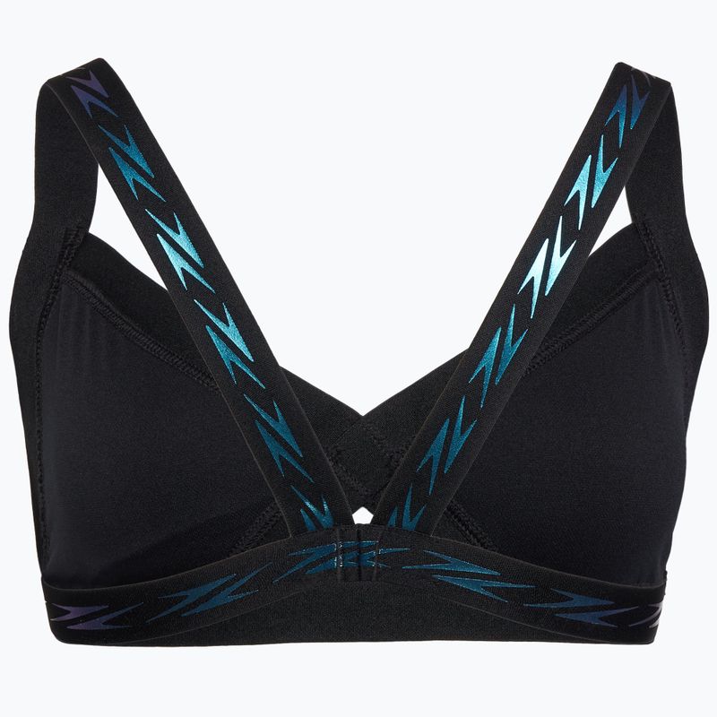 Speedo Solid Logo Elastic Cross Front Swimsuit Top anthrazit 2