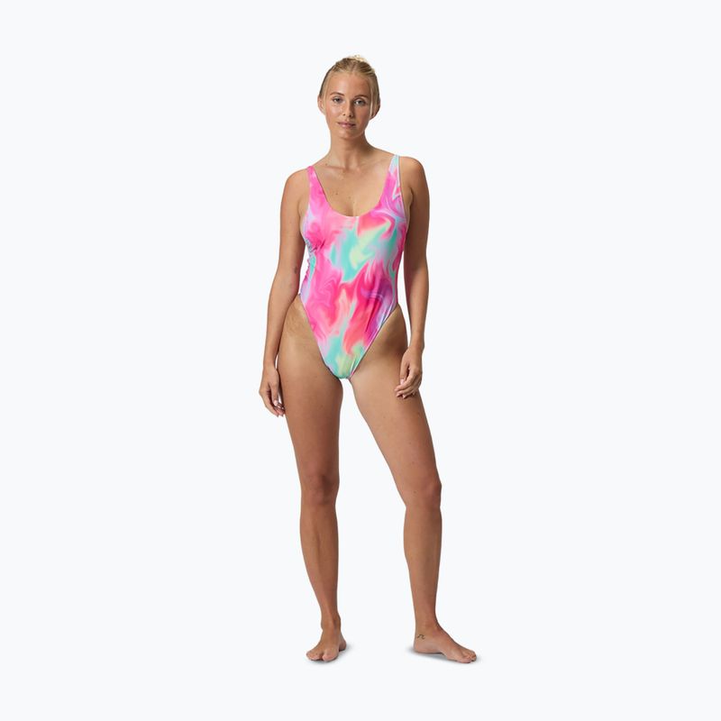 Damen-Einteiler Badeanzug Speedo Flu3nte Printed Convertible coral sands 6