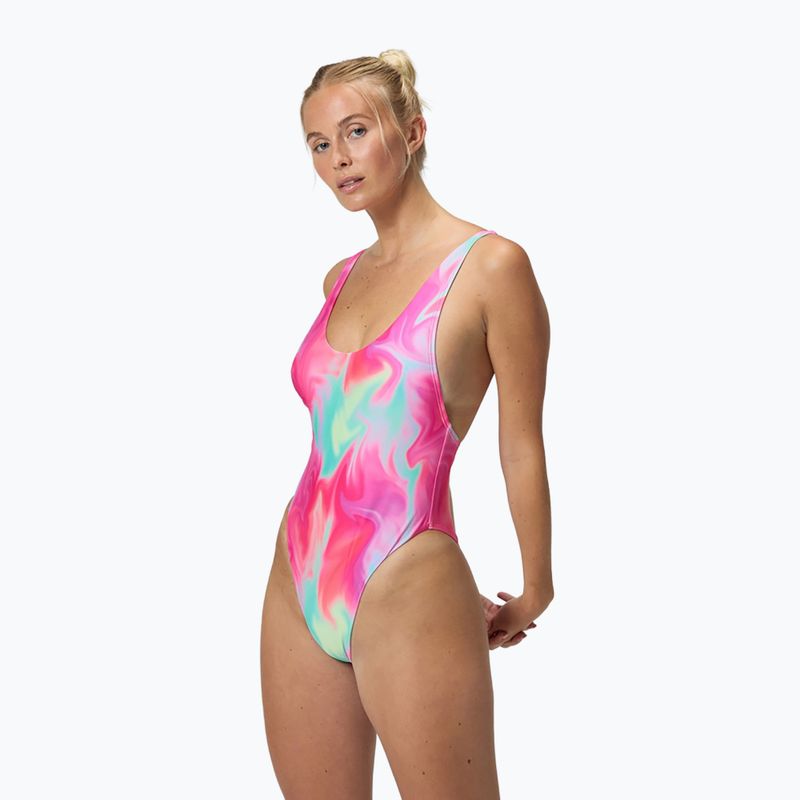 Damen-Einteiler Badeanzug Speedo Flu3nte Printed Convertible coral sands 8
