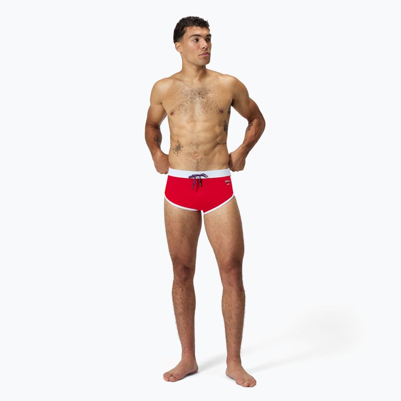 Speedo Jetstream Retro Logo Brief Herren Badehose mit hohem Risiko rot 2