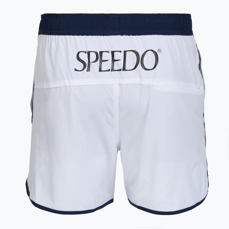 Herren Speedo Jetstream Retro Logo Volley 16" weiße Schwimmshorts 2