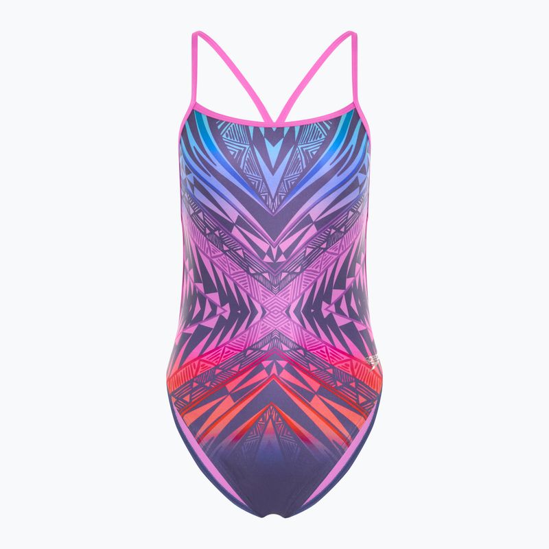 Einteiler Badeanzug Damen Speedo Placement Digital Vback balance blend/hapuna blue