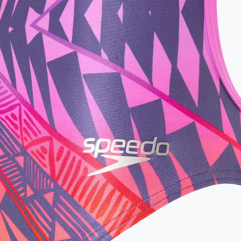 Einteiler Badeanzug Damen Speedo Placement Digital Vback balance blend/hapuna blue 3