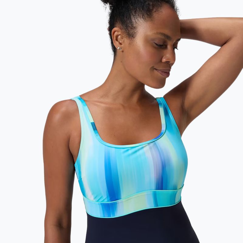 Damen-Einteiler Badeanzug Speedo Shaping Contour Eclipse Printed true navy/berry 9