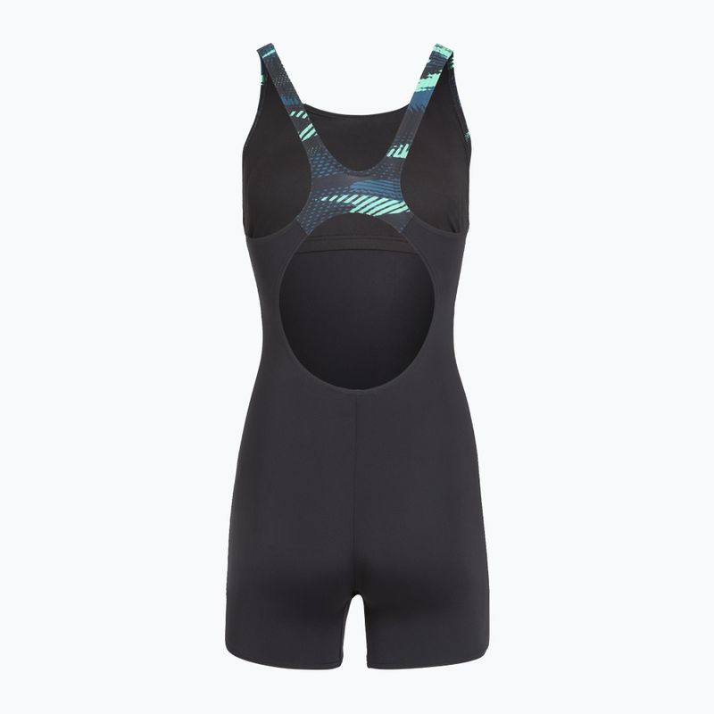 Damen-Einteiler Badeanzug Speedo HyperBoom Splice Legsuit dark teal 2
