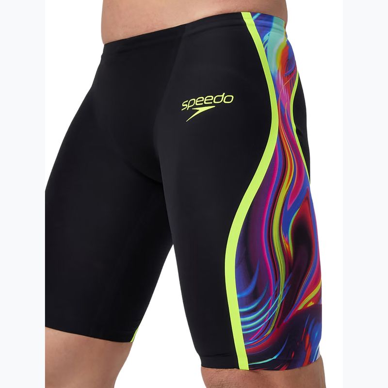 Schwimm-Jammer für Herren Speedo Fastskin LZR Intent 2.0 Jammer black/molten blur/hyper yellow 5
