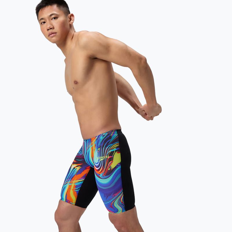 Herren-Schwimm-Jammer Speedo Fastskin LZR Pure Valor 2.0 Jammer molten black/molten blur 4