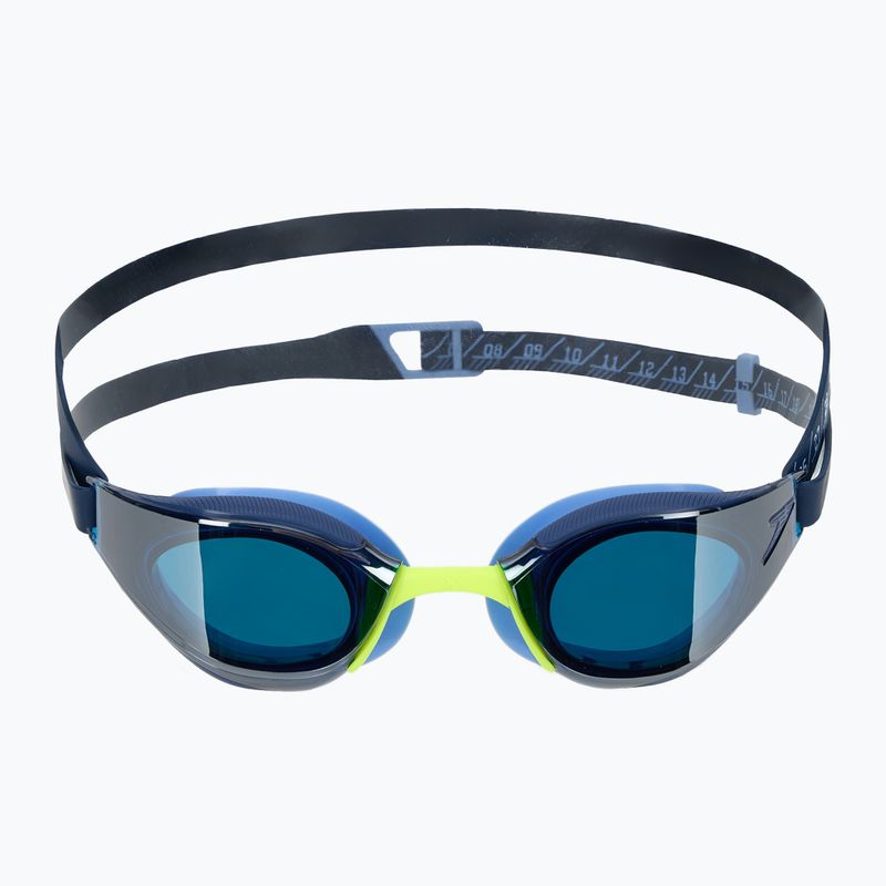 Speedo Fastskin Hyper Elite Mirror Nacht / Kobalt / Silber Spiegel schwimmen Schwimmbrille 2