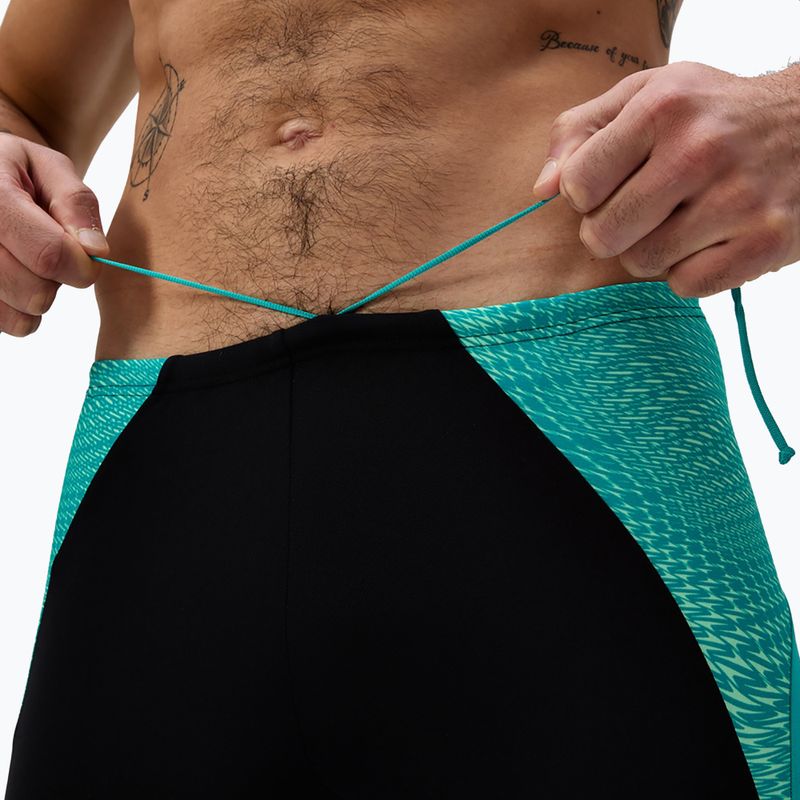 Herren-Schwimmjammer Speedo Endurance+ MAX Splice Jammer schwarz/türkisstein 5