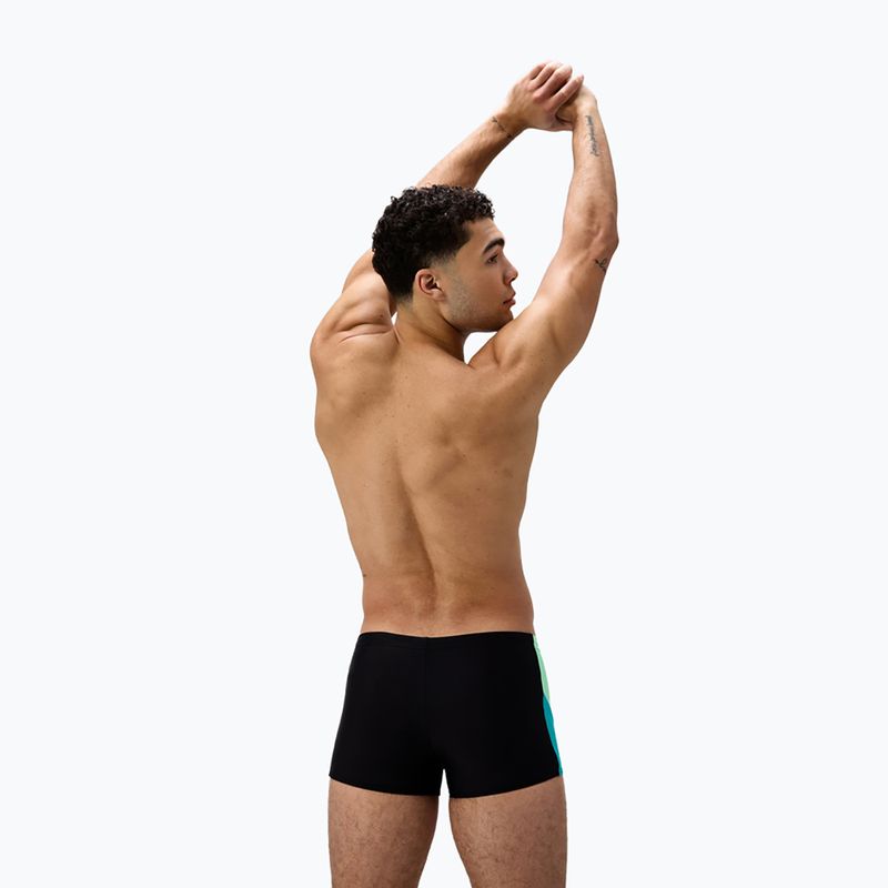 Herren-Schwimmboxer Speedo Dive Aquashort schwarz/türkis gem 3