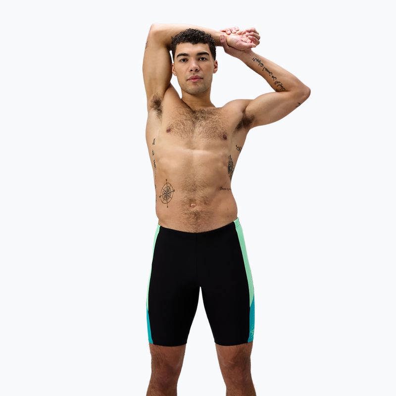 Herren-Schwimm-Jammer Speedo Dive Jammer schwarz/türkis Edelstein