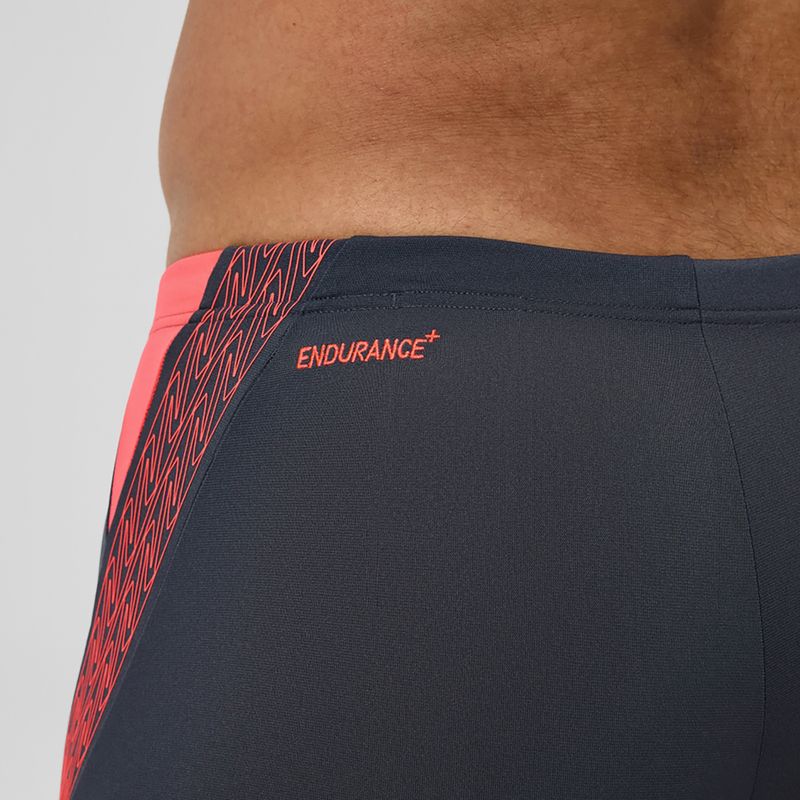 Herren-Schwimmshorts Speedo Hyper Boom Splice grau lead/neon coral 7