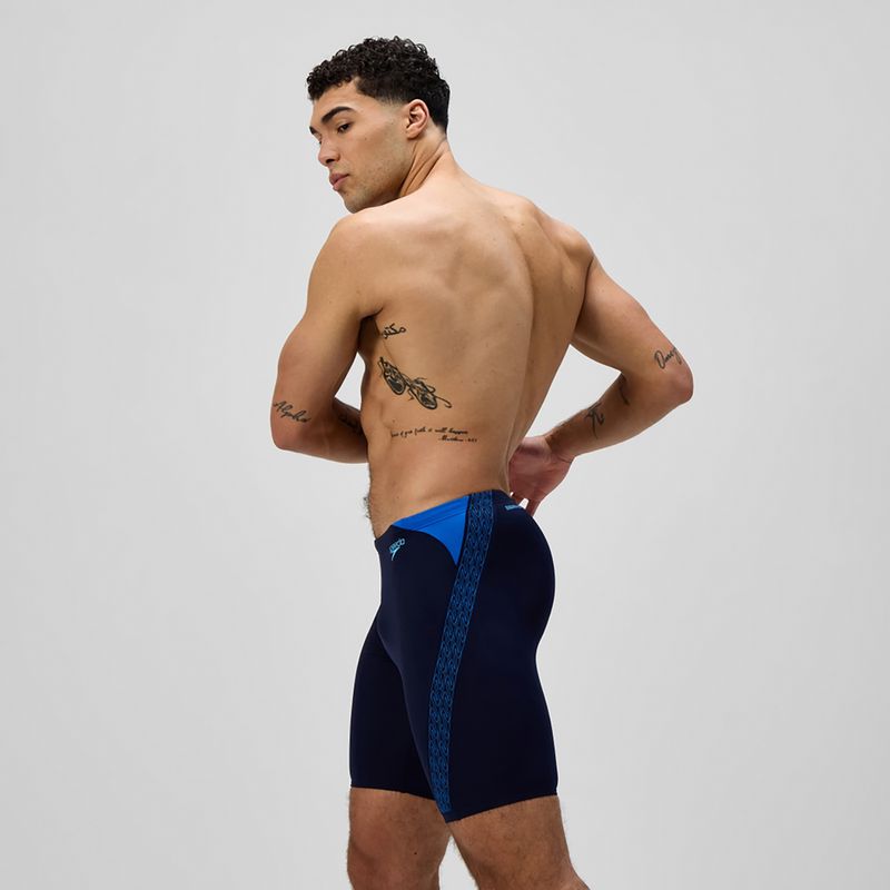 Männer Schwimm Jammer Speedo Hyper Boom Splice grau lead/neon coral 4