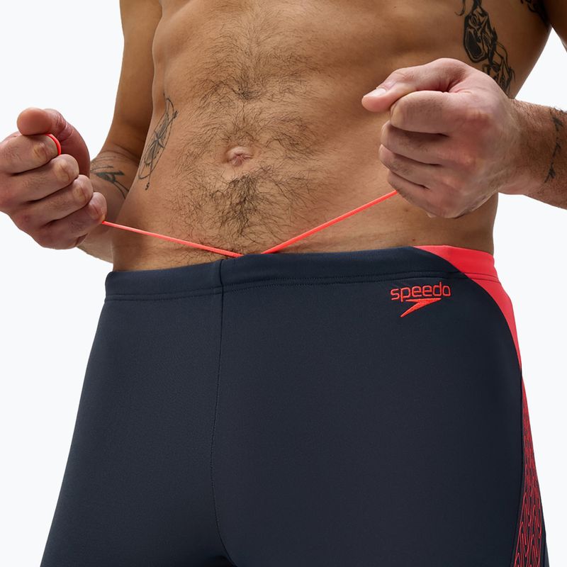 Männer Schwimm Jammer Speedo Hyper Boom Splice grau lead/neon coral 6