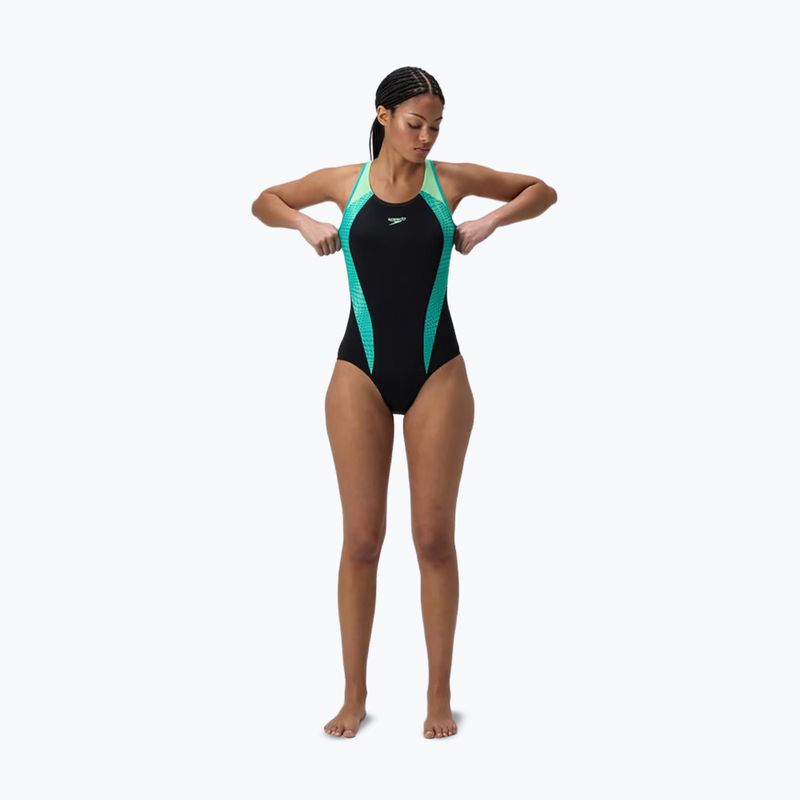 Damen-Einteiler Badeanzug Speedo Placement Laneback turquoise gem 2