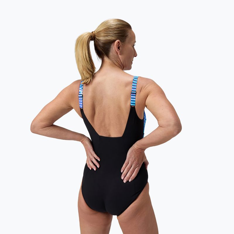 Badeanzug Damen Speedo Shaping Contour Eclipse Printed indigo glow 3