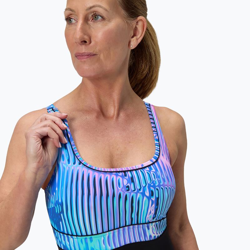 Badeanzug Damen Speedo Shaping Contour Eclipse Printed indigo glow 5