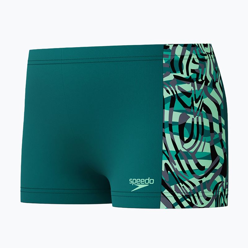 Kinder-Schwimmshorts Speedo Digital Panel Aquashort tiefes Smaragdgrün 3