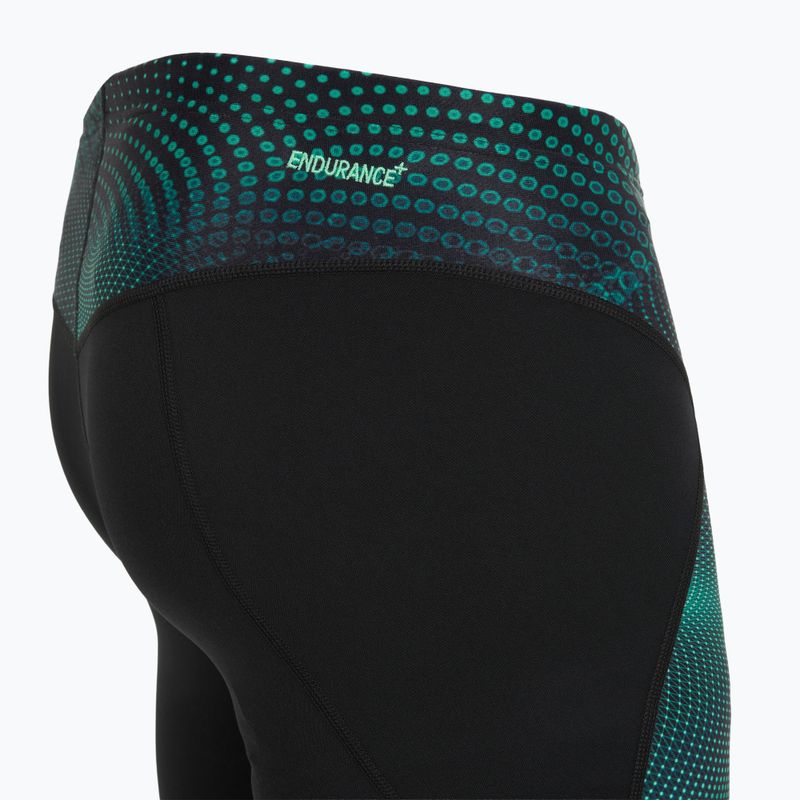Herren-Schwimm-Jammer Speedo Endurance+ Max Compression Jammer schwarz/türkis Edelstein 4