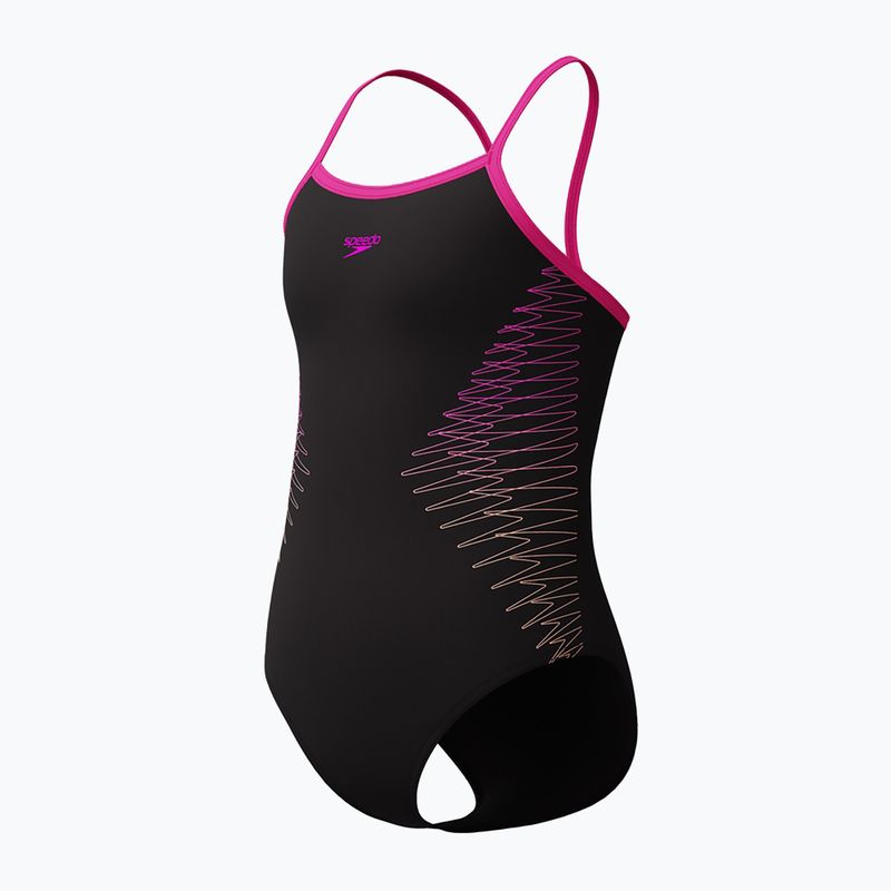 Kinder-Einzelstück-Schwimmanzug Speedo Platisol Placement Thinstrap Muscleback flare pink 3