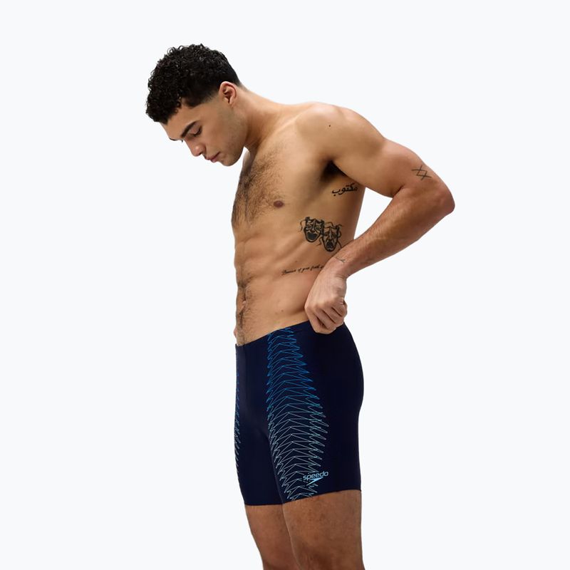Schwimm-Jammer für Herren Speedo Duo Logo Print Mid Jammer navy/sugar blue 4